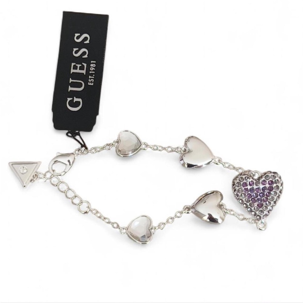 Crystal Heart Charm Bracelet